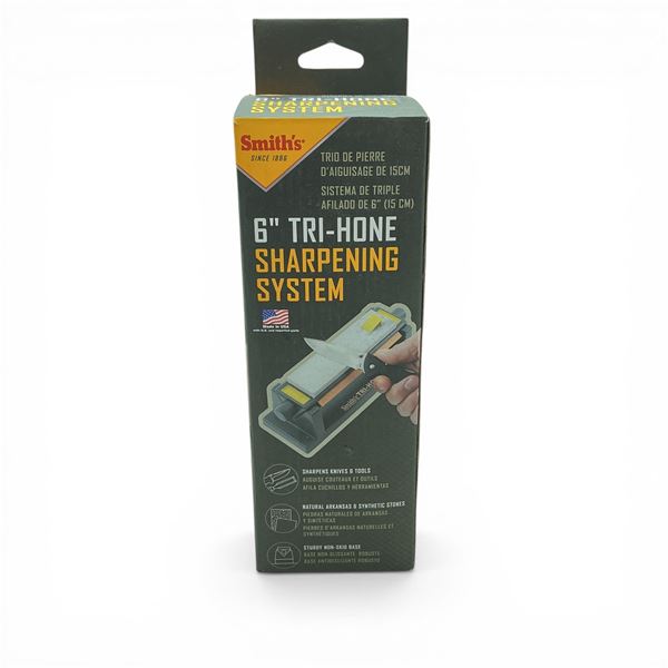 Smith's 6" Tri-Hone Sharpening System, New