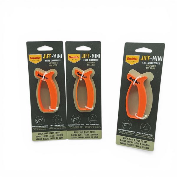 Smith's Jiff-Mini Knife Sharpener X 3 Qty, New
