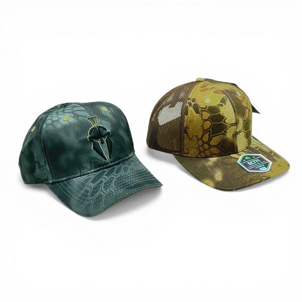 Kryptek Grey Hat, New and Kryptek Highlander Brown Mesh Back Hat, New