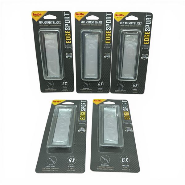 Smith's Edge Sport 6Cr13 Stainless Replacement Blades, 6 Pack X 5 Qty, New