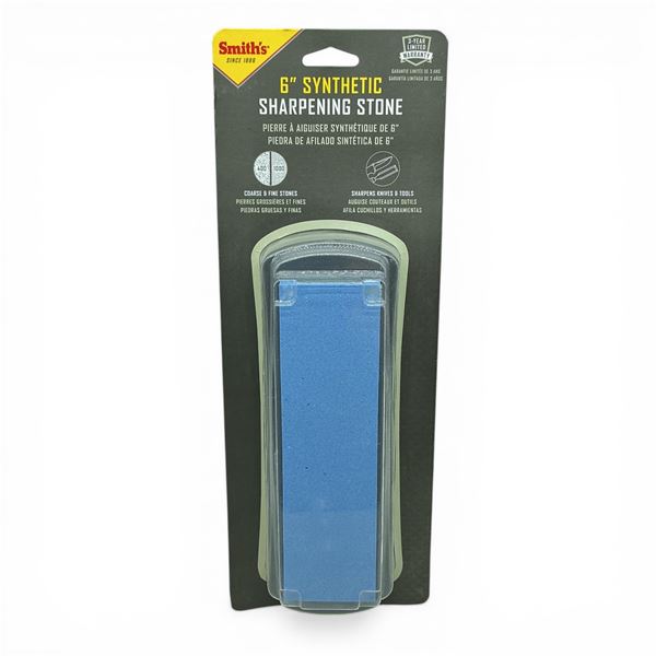 Smith's 6" Synthetic Sharpening Stone, New
