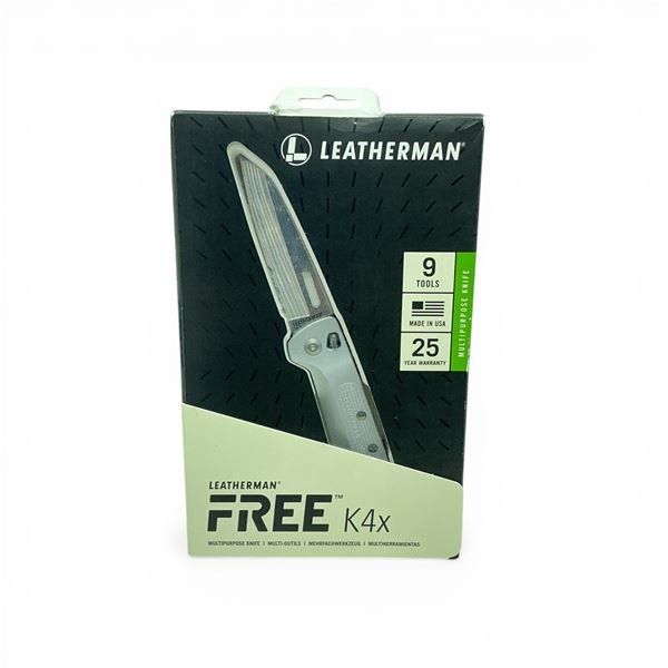 Leatherman Free K4x Multipurpose Knife with 3.3" Folding Blade, New