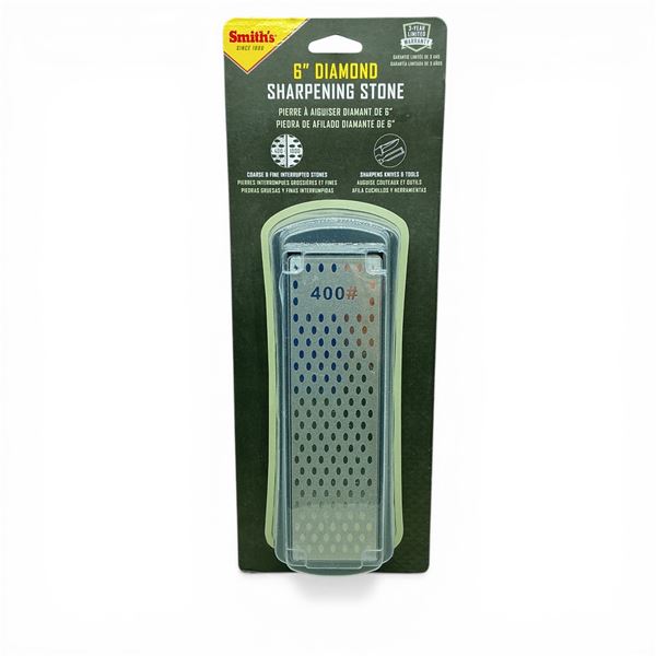 Smith's 6" Diamond Sharpening Stone, New
