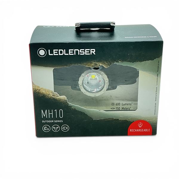 Led Lenser MH10 Rechargeable Head Lamp, 600 Lumens, New