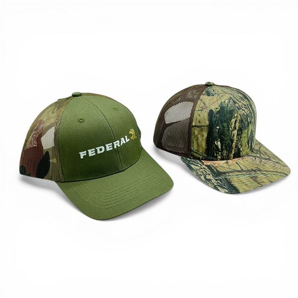 Federal Camo Mesh Back Hat, New and Outdoor Cap Mossy Oak Camo Mesh Back Hat, New
