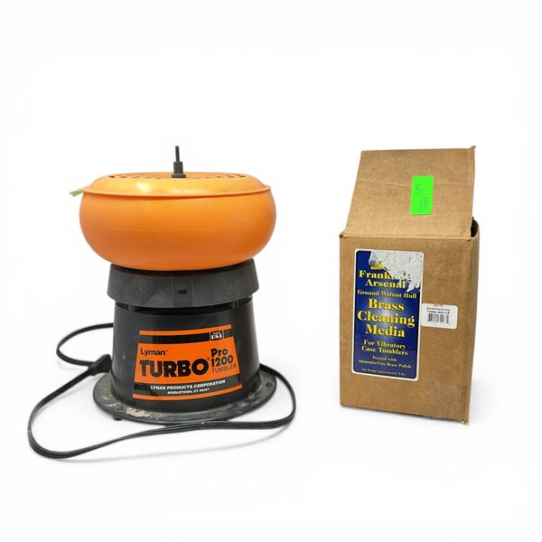 Lyman Turbo Pro 1200 Case Tumbler with Frankford Arsenal Brass Cleaning Media