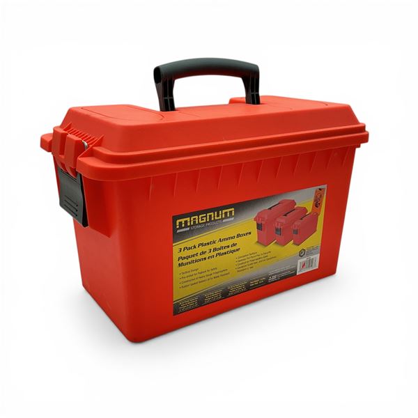 Magnum Storage Products Large Plastic Ammo Box, 16" x 9" x 10.25"