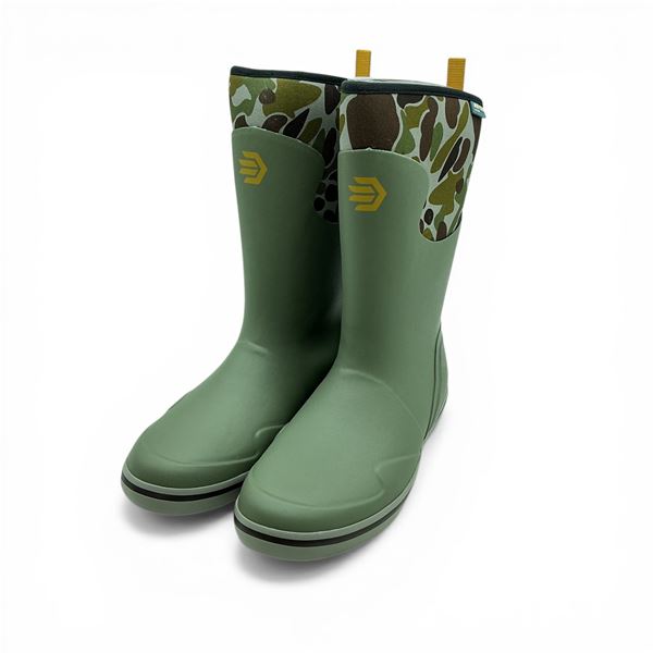 Lacrosse Alpha 12" Deck Boots, Lichen Green/ Camo, Size: Men's 10