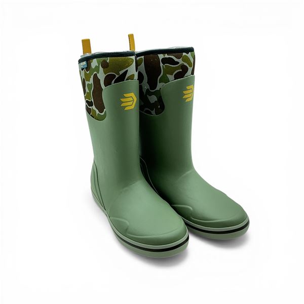 Lacrosse Alpha 12" Deck Boots, Lichen Green/ Camo, Size: Women's 7