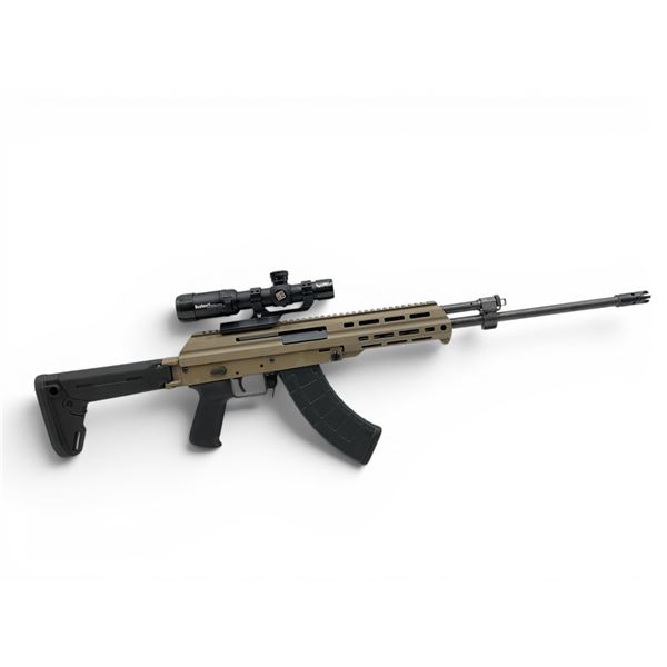 M+M Industries M10X Semi Auto Rifle 7.62X39 18.5" Barrel FDE With Bushnell 1-4 Scope, Prohibited