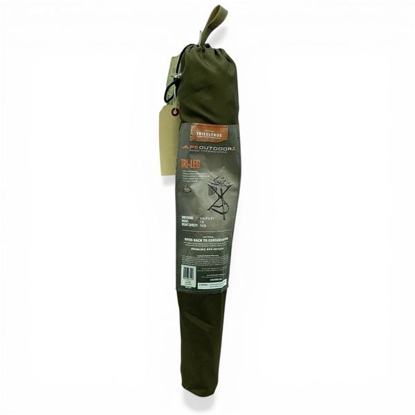 Alps Outdoorz Tri-Leg Stool, Mossy Oak Country DNA Camo, 14" x 14" x 16", 250 lb Capacity, New
