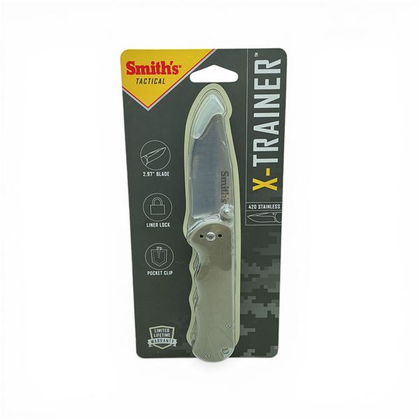 Smith's X-Trainer 2.97" Folding Blade Knife with Pocket Clip, New