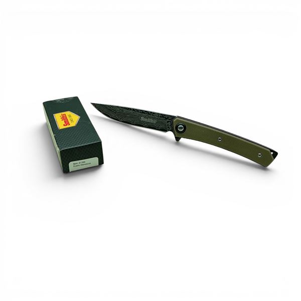 Smith's Ecesis Damascus 3" Folding Blade Knife, New