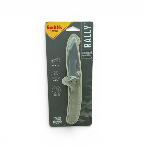Smith's Rally 3.4" Folding Blade Knife, New