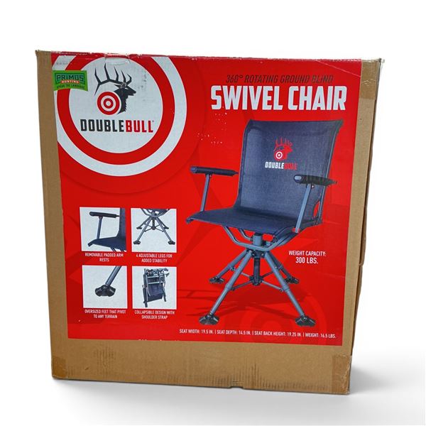 Primos Double Bull 360 Degree Rotating Ground Blind Swivel Chair, 300 lb Capacity, New