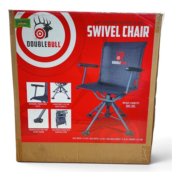 Primos Double Bull 360 Degree Rotating Ground Blind Swivel Chair, 300 lb Capacity, New
