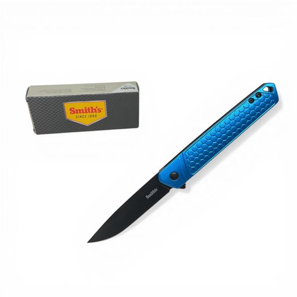 Smith's Lawaia Blue AL 3.25" Folding Blade Knife, New