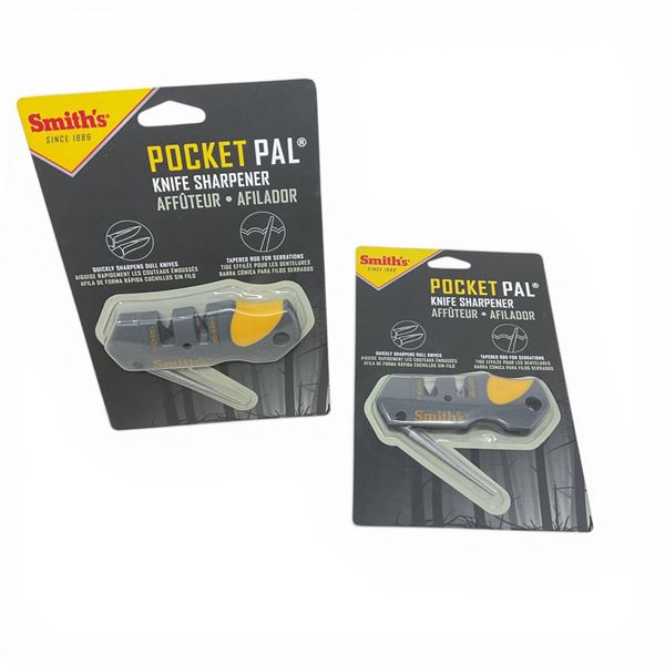Smith's Pocket Pal Knife Sharpener X 2 Qty, New