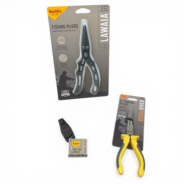 Assorted Smith's Fishing Pliers and Fishing Line Clippers, New