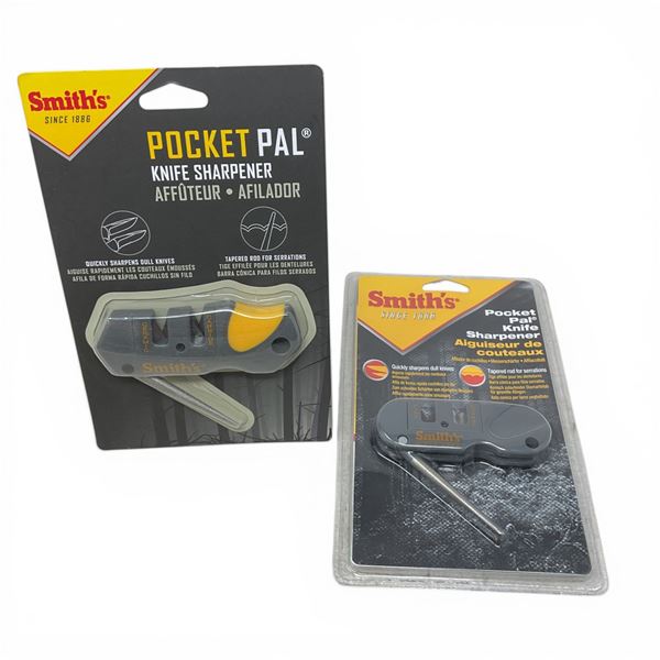 Smith's Pocket Pal Knife Sharpener X 2 Qty, New