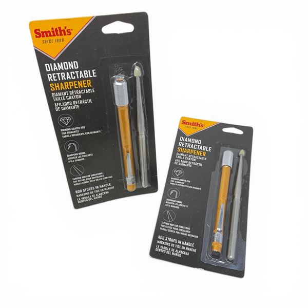 Smith's Diamond Retractable Sharpener X 2 Qty, New
