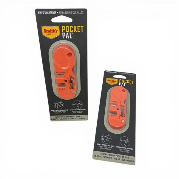 Smith's Pocket Pal Knife Sharpener X 2 Qty, New