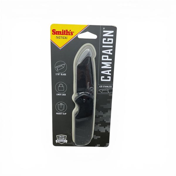 Smith's Campaign 2.78" Folding Blade Knife with Pocket Clip, New