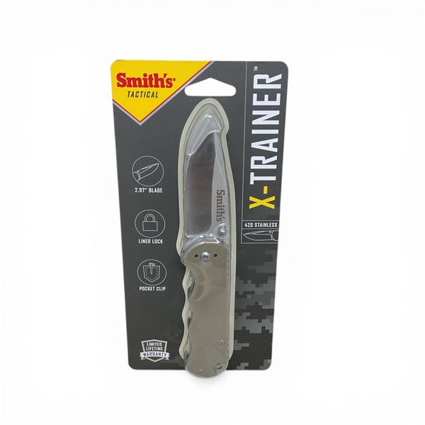 Smith's X-Trainer 2.97" Folding Blade Knife with Pocket Clip, New