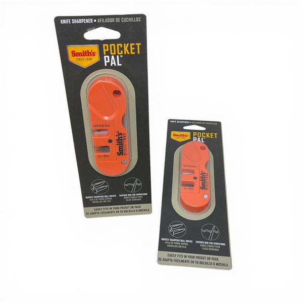 Smith's Pocket Pal Knife Sharpener X 2 Qty, New