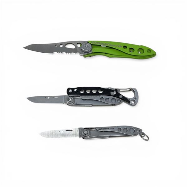 Leatherman Style Mutli-Tool X 2 Qty and Leatherman Skeletool KBx 2.25" Folding Blade Knife