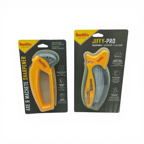 Smith's Axe and Machete Sharpener, New and Smith's Jiffy-Pro Sharpener, New