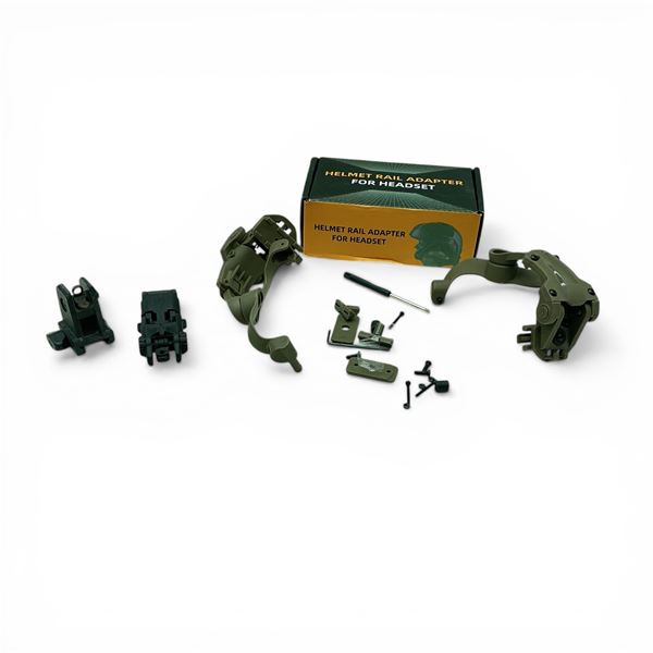 Helmet Rail Adapter for Headset, Flip up Rear Sight and Fixed Rear Sight