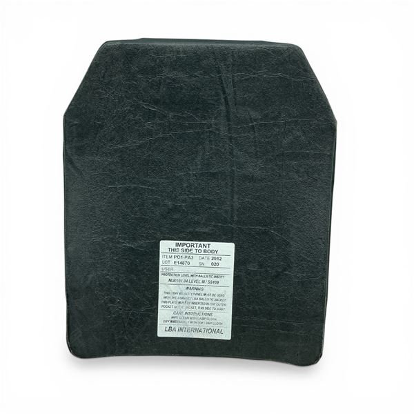LBA International Ballistic Plate, Level III