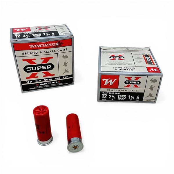 Winchester Super X Heavy Lead Load 12 Ga, 2-3/4", 1-1/8 oz, #6 Shot Ammunition, 50 Rounds