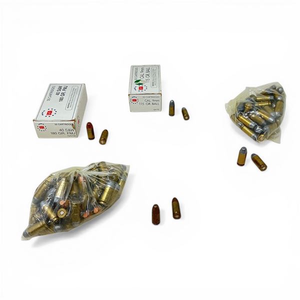 Assorted 9mm Ammunition, Approximately 21 Rounds and 40 S&W Ammunition, Approximately 149 Rounds