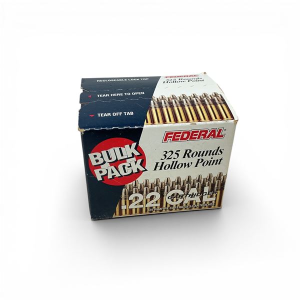 Federal .22 LR, 36 Grain High Velocity Hollow Point Ammunition, 325 Rounds