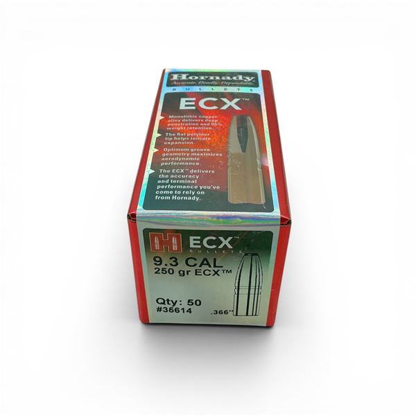 Hornady ECX 9.3 Caliber (.366"), 250 Grain ECX Projectiles, 50 Qty