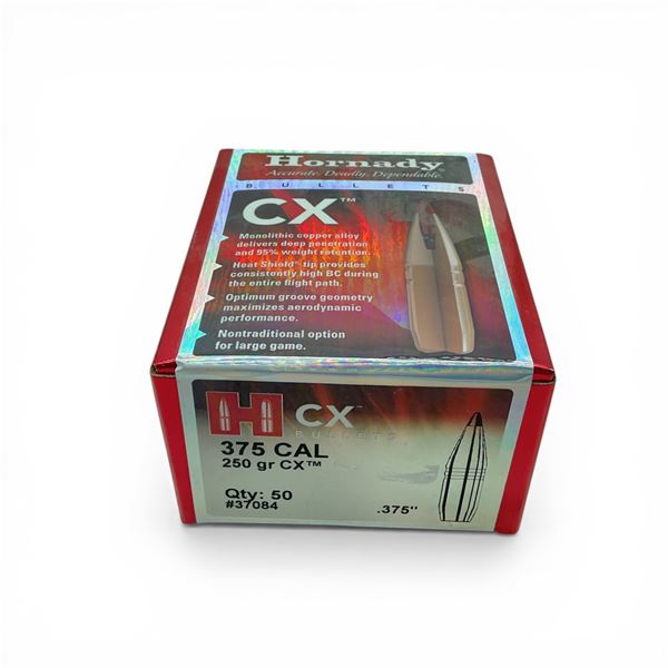 Hornady CX 375 Caliber (.375"), 250 Grain CX Projectiles, 50 Qty