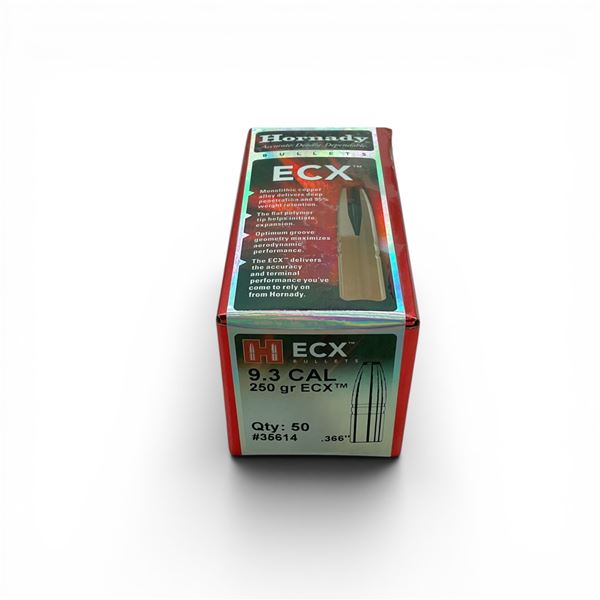 Hornady ECX 9.3 Caliber (.366"), 250 Grain ECX Projectiles, 50 Qty