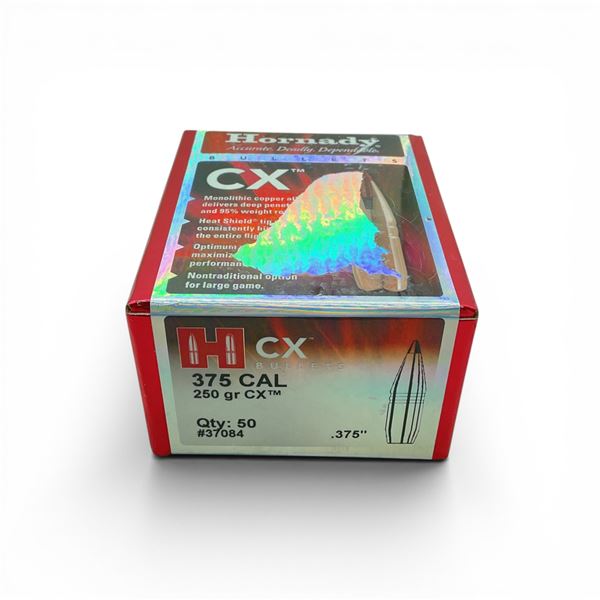 Hornady CX 375 Caliber (.375"), 250 Grain CX Projectiles, 50 Qty