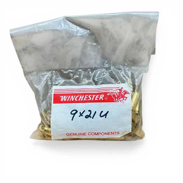 Winchester 9x21mm Unprimed Brass, Approximately 100 Qty