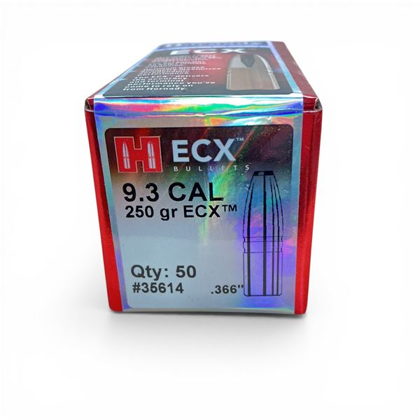 Hornady ECX 9.3 Caliber (.366"), 250 Grain ECX Projectiles, 50 Qty