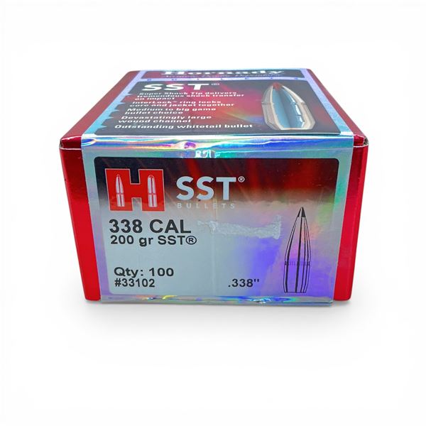 Hornady SST 338 Caliber (.338"), 200 Grain SST Projectiles, 100 Qty