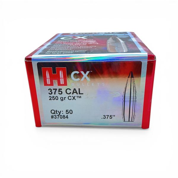 Hornady CX 375 Caliber (.375"), 250 Grain CX Projectiles, 50 Qty