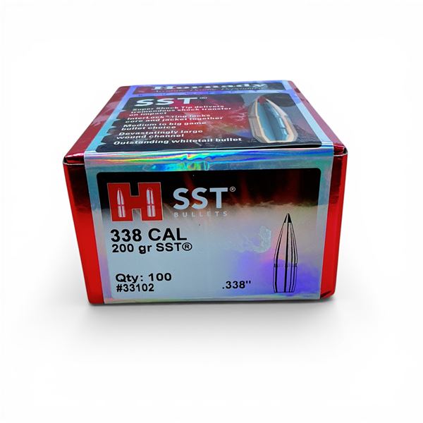 Hornady SST 338 Caliber (.338"), 200 Grain SST Projectiles, 100 Qty