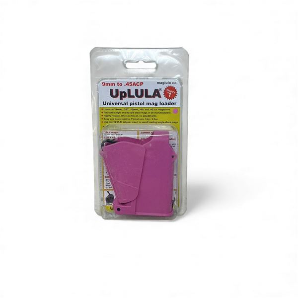 UpLula 9mm to .45 ACP Universal Pistol Magazine Loader, Pink, New