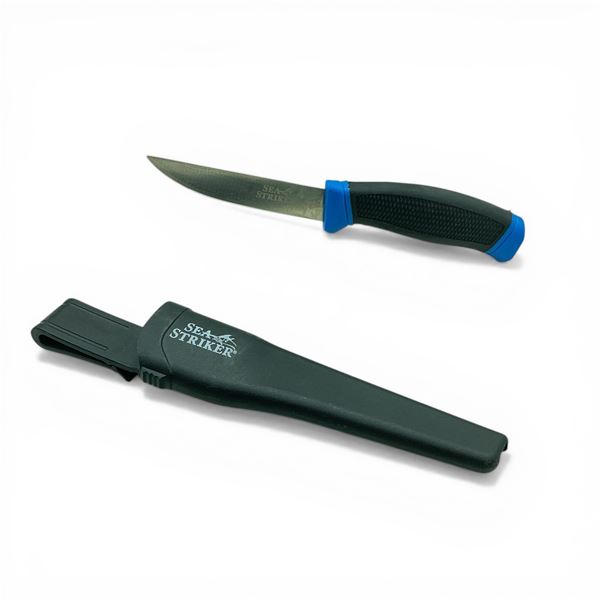Sea Striker 3.75" Fixed Blade Knife with Belt Sheath, New