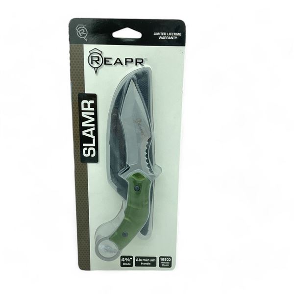 Reapr Slamr 4.75" Fixed Blade Knife with Sheath, New