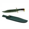 Image 1 : 10" Fixed Damascus Blade Bowie Knife with Leather Sheath, New