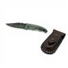 Image 1 : 3.5" Folding Damascus Blade Knife with Leather Sheath